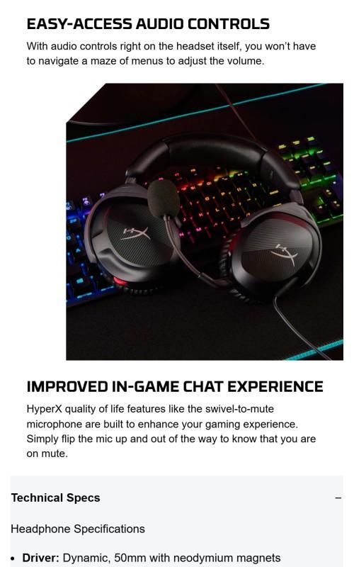 HyperX Cloud Stinger 2 - Gaming Headset
