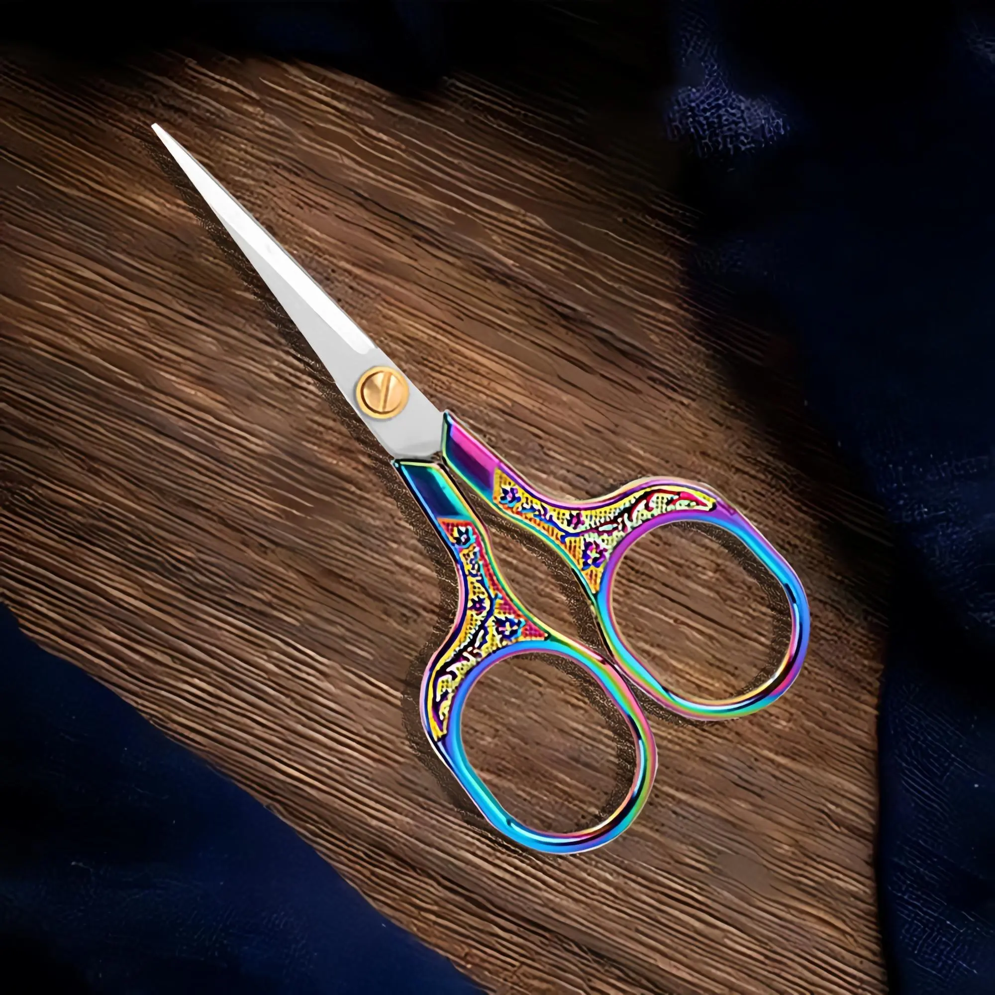 Vintage Flower Pattern Stainless Steel Scissors, Multipurpose Household Scissors, Multi-functional Scissors for Cutting Paper, Sewing, Crafting, Craft Cutting Tool, Cutting Supplies, Decorative Cutter
