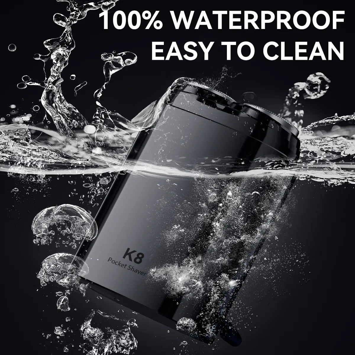 ENCHEN K8 Mini Electric Shaver Ultra Compact Design 100% Waterproof Easy to Clean Silent Anti Pinch Type C Fast Charging Single Blade Razor Travel Essential Gift for Boyfriend Valentine's and Christmas Present