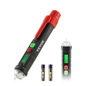 【DealsForYouDays】VEVOR Voltage Tester,  Non-Contact Voltage Detector with Adjustable Sensitivity, Dual Range AC 12V-1000V/48V-1000V Live & Null Wire Tester Pen with Visual and Audible Alarms, CAT III 1000V Rating