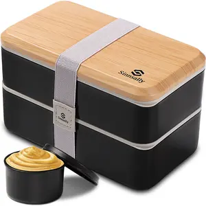 Bento Box Adult Lunch Box with Compartments for Women & Men,(47Oz)Stackable Japanese Bento Lunchbox,Rectangle Lunchable Food Container with Utensil Set,Leak-Proof & Microwave/Dishwasher Safe others
