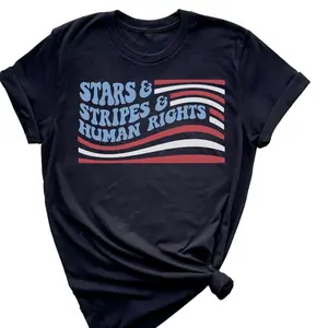 Stars and Stripes and Human Rights shirt,Pro immigration shirt, Anti ICE shirt, social Justice