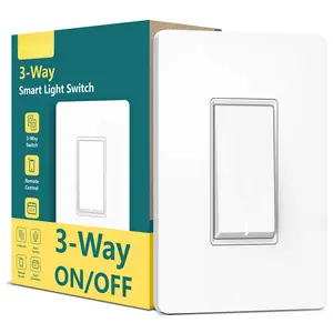 3-Way Smart Light Switch, 2.4GHz WiFi Smart Switch Compatible with Alexa, Google Home & SmartThings, Remote Control, Scheduling, Neutral Wire Required, 1 Pack