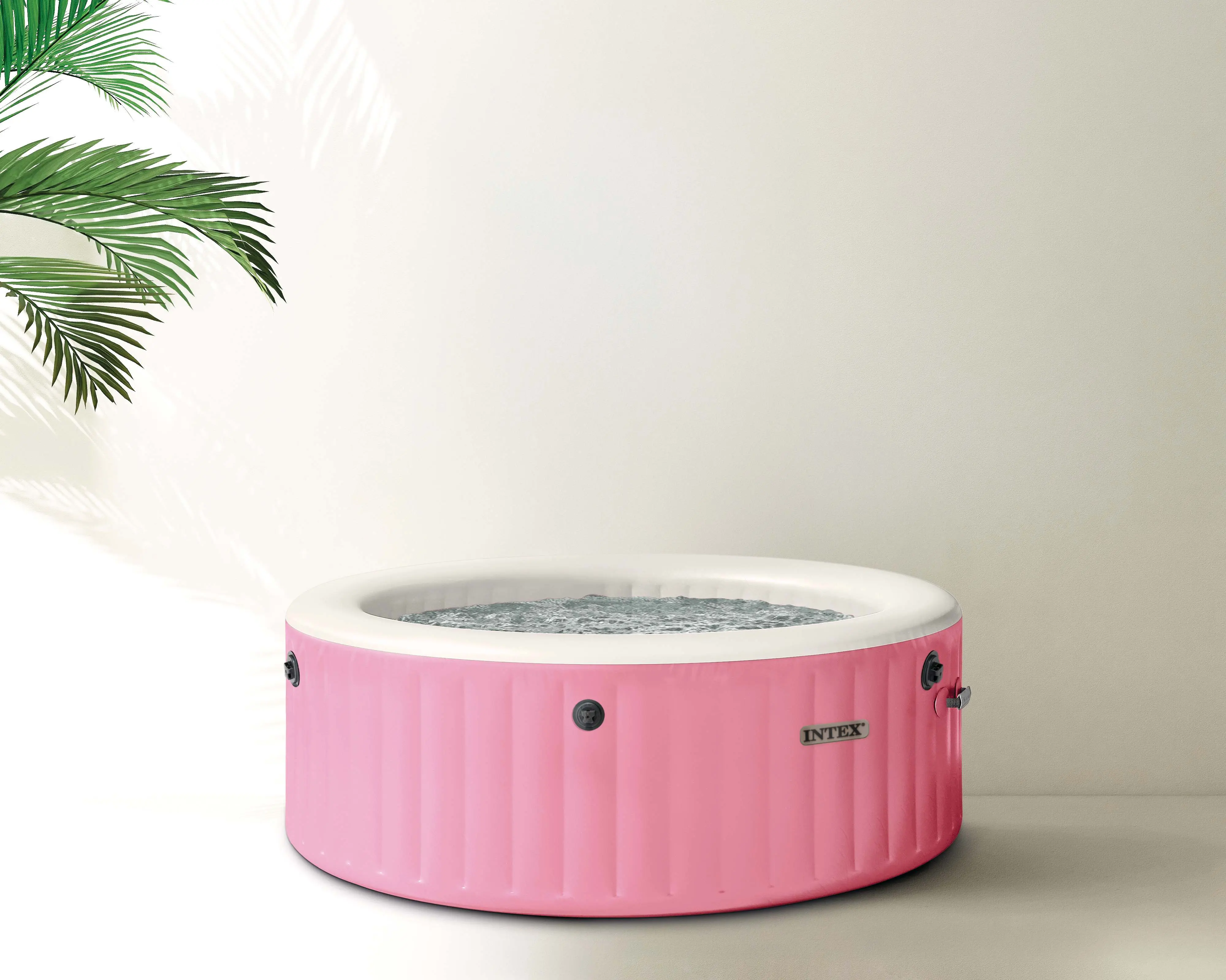 4-Person Pink Round Bubble Spa