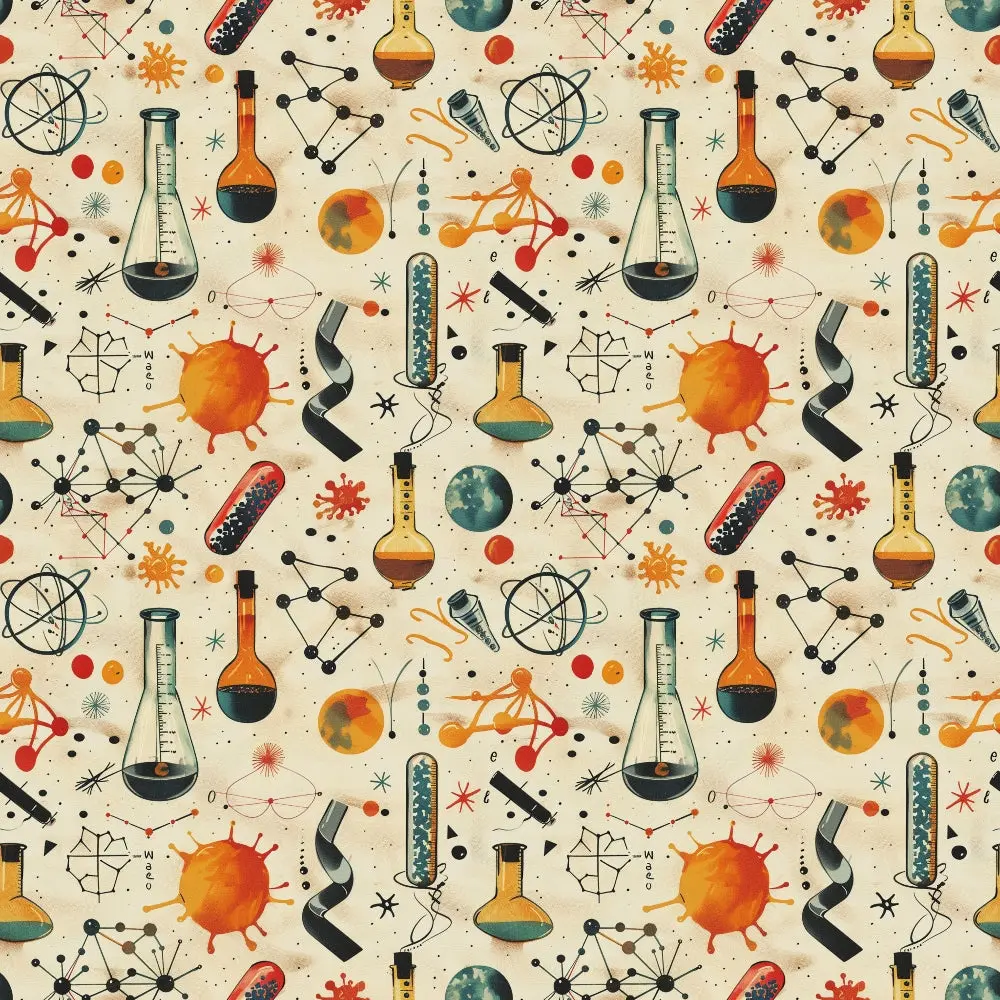 Science Kit Pattern 13 Quilting Cotton Fabric