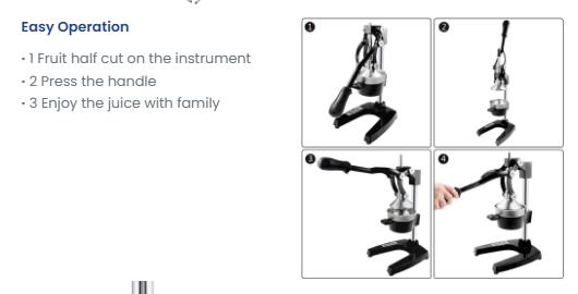 [ FLASH SALE ] ROVSUN Manual Cast Iron Citrus Juicer Heavy Duty Black
