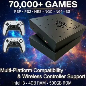 500G Loaded Retro Black Box Console 70000+ Games For Wii PS2 DC PSP NGC Plug-and-Play On TV Dual System Children's Gift