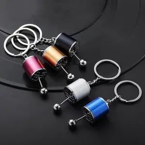Car Shifter Gear Keychain, 6 Speed Shifter Keyring Gadgets, Car Shift Lever Manual Transmission Gearbox Pendant Accessories