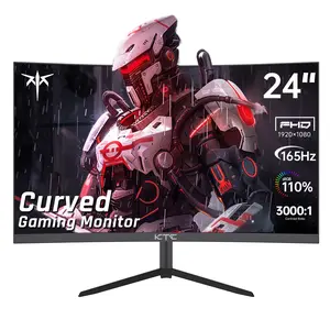 KTC 23.6" FHD 1080P Native 165Hz 1500R Curved Gaming Monitor, OC 180Hz Frameless Computer Monitor, Adaptive-Sync, 99% sRGB, 3000:1 Contrast, HDMI, DisplayPort, Wall Mountable/Tilt Adjustable, H24S17
