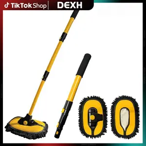 brush kit supply Car Wash Brush with Long Handle, Microfiber Car Wash Mop, Avoid scratching, 15° Ergonomic design Extension Pole, Car Wash Kit, for RV,Truck,Car Cleaning - Labor Day Gift! labor day gift