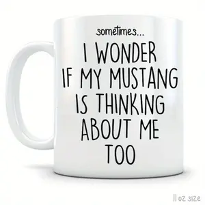 1pc, Mustang Gift, Mustang Mug Funny Valentine Mustang Gifts for Dad Fathers Day Car Guy Gifts Funny Boyfriend Mug for Mustang Lover