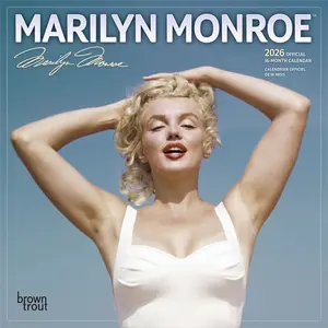 Marilyn Monroe OFFICIAL | 2026 7 x 14 Inch (Hanging) Monthly Mini Wall Calendar | English/French Bilingual | BrownTrout | USA American Actress Celebrity