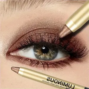 1PC Pearlescent Eyeshadow Pencil Lasting Glitter Shimmer Eye Highlighter Brown Eyeliner Stick Cosmetic Makeup Tool Glitter Beauty