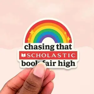 Retro Book Fair Nostalgia Sticker  Funny 90s Reader Gift, Waterproof Vinyl Decal for Laptop, Planner & Journal