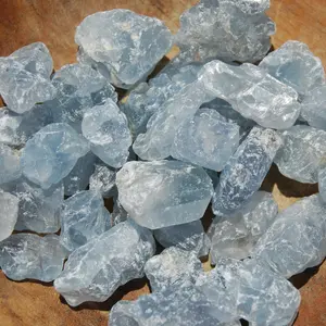 10-15pcs Raw Celestite Crystal Pieces, XS