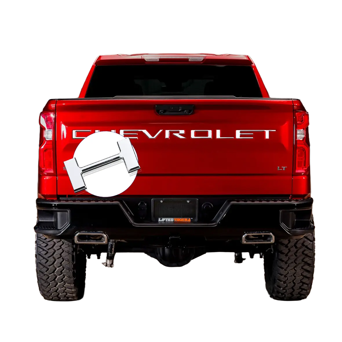 3D Raised Tailgate Insert Letters Stickers, Truck Car Decal, Vehicle Exterior Decoration for 2019-2025 Chevy Silverado 1500/2500, Bold 3D Letters Grab Eyes, Rain & UV-Resistant Truck Exterior Accessories, 3D Raised Detail