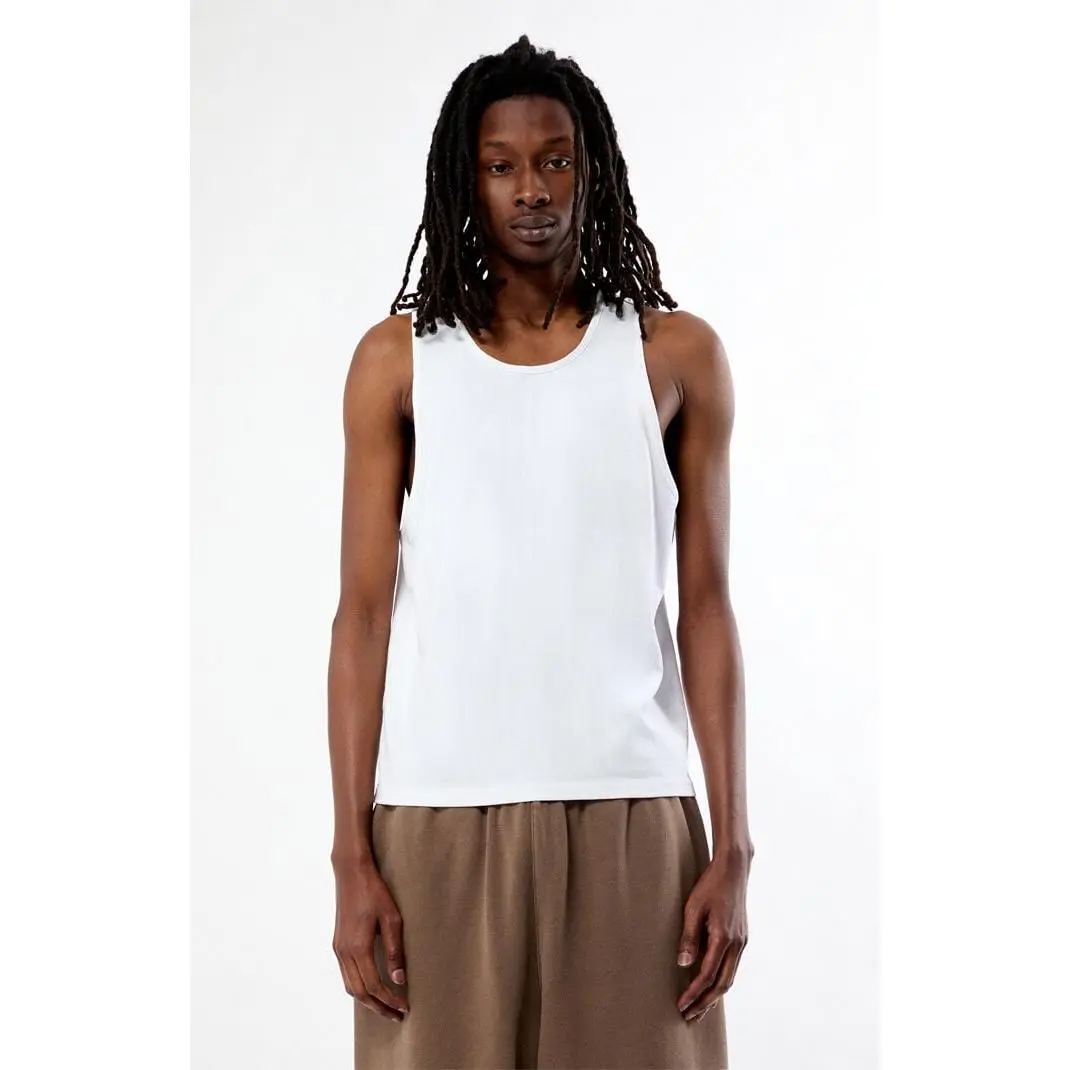 Pacsun Men's White Classic Muscle Tank Top
