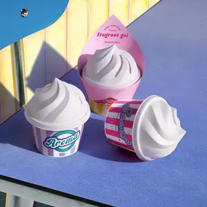 Gourmand Fragrance Scented Solid Fragrance Cream Cone Cup Shape Milk White Aroma Long Lasting Deodorization Home Decoration