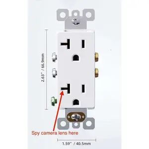 4K WiFi Electric Outlet Camera 4K/1080P Resolution Motion Detection with Audio for Home and Office Security Parental Monitoring of Underage Children Live Streaming