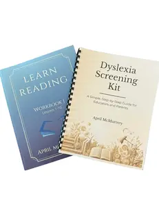 Learn Reading Workbook 1 + Dyslexia Screening Kit Bundle
