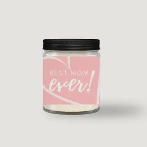 Best Mom Ever! 8 oz Single Wick Candle | Mother’s Day Gift | Elegant Fruity Floral Scent | Coconut Apricot Wax Luxury Candle