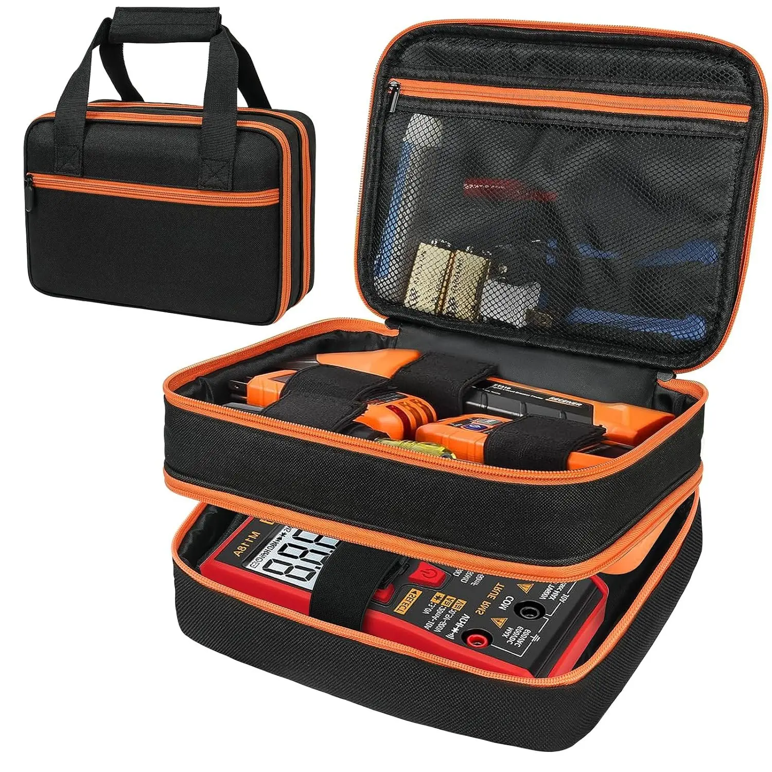 Carrying Case Compatible with Klein Tools ET310 AC/80101/80016 Circuit Breaker Finder,GFCI Outlet Tester,69149P Electrical Test Kit,Circuit Tester Storage Organizer for Digital Multimeter,Clamp Meter