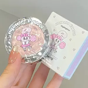 Flortte Highlighter Powder, Matte Finish, 3D Contouring & Brightening, Eyebrow & Nose Bone Touch-Up, Synthetic Fluorophlogopite, Kaolin