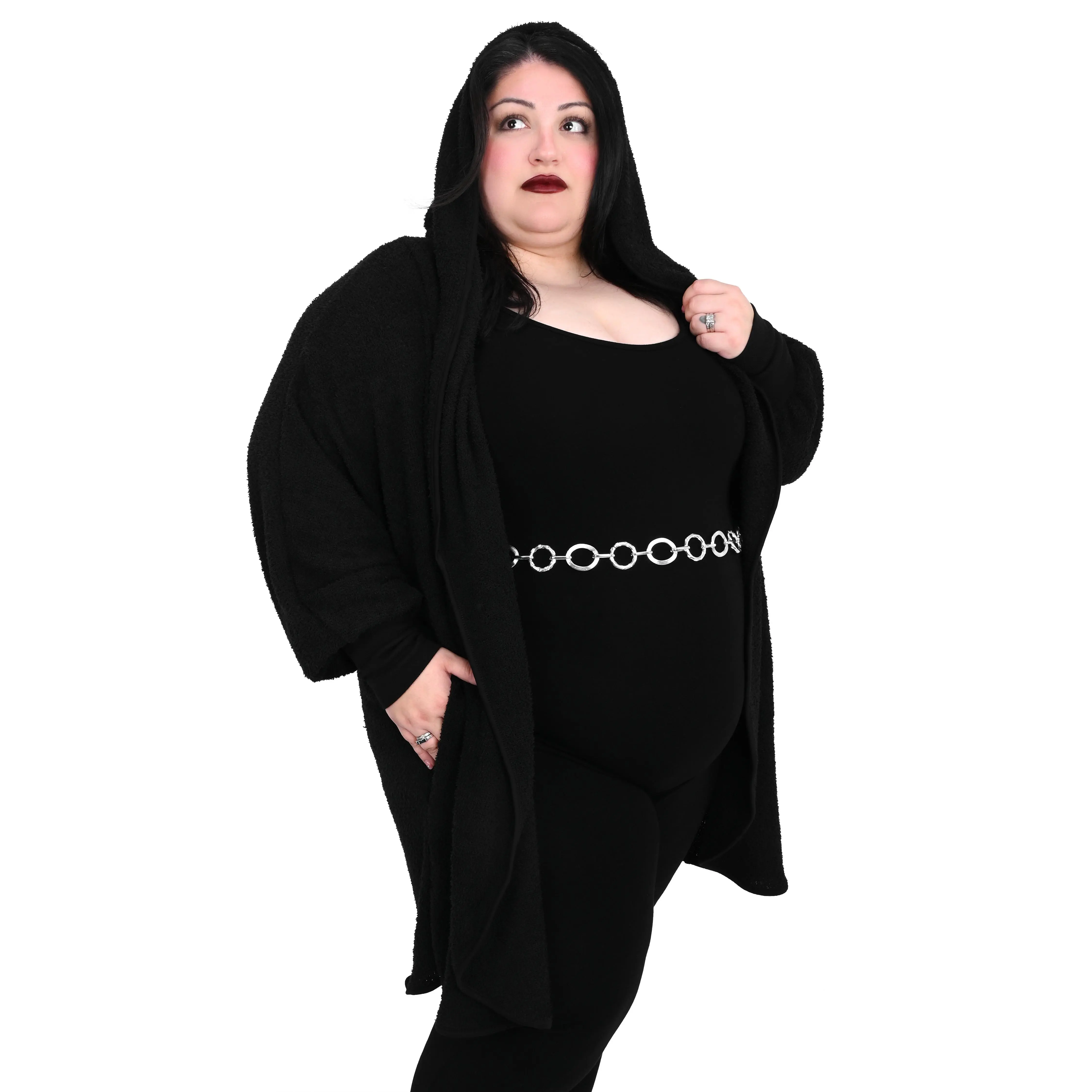 Oversized Fuzzy Teddy Hooded Cardigan