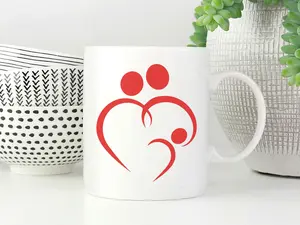 Family Heart Stencil - Art and Wall Stencil