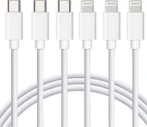 Lightning Cable [MFi Certified] 3Pack 6FT iPhone Fast Charger Cable Power Delivery Type C Charging Cord Compatible with iPhone 14 13 Pro Max 12 12 Pro Max 11 XS XR X 8 iPad,White