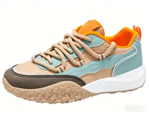 Retro Chunky Platform Sneakers for Men/Women | Non-Slip Streetwear Casual Shoes, All-Day Comfort & Trendy Colorblock Design outdoor beach