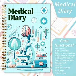 Medical Diary Notebook - A5 Spiral Health Tracker, Ideal for Daily Health Monitoring, Compact Size for Easy Carrying, Perfect for Medical Records