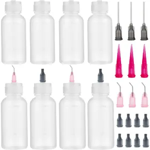 8 Pack 50ml Precision Glue Applicator Bottles Liquid Dispenser for Oil Wood Glue Craft Glue Paint Crafting Fine Dispensing