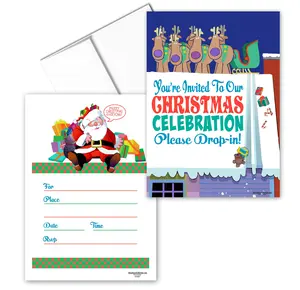 Stonehouse Collection Christmas Invitations - 25 Holiday Party Invites with Envelopes - USA Made