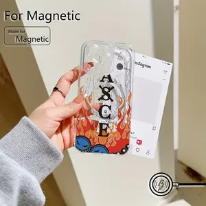 Anime Aces Phone Case for iPhone 16 15 14 13 12 11 Pro Max Mini XR XS X 7 8 Plus, Transparent Magnetic Anti-Drop Soft Tpu Back Cover