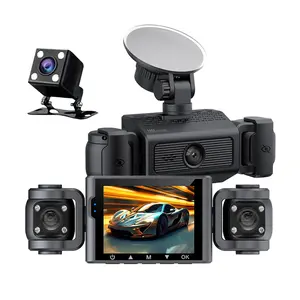 4-Channel Car Dvr Recorder, Car Dash Cam, Full HD 1080P Video Recording, IPS Screen Display, Night Vision Functionality, Emergency Lock Feature