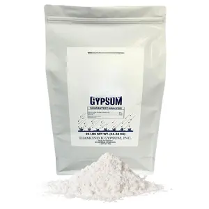 Supply Solutions Gypsum Powder - Purest & Soluble Houseplant Food Fertilizer for Indoor Plants, Outdoor, Lawn, Vegetables - 25 Pounds, Optimal Mushroom Growth & Root Development