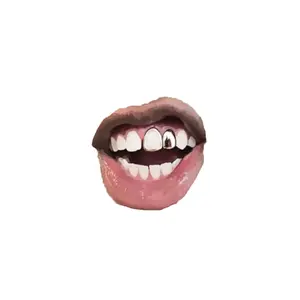 Two Tooth Grillz (Open or Solid) with Protective Layer
