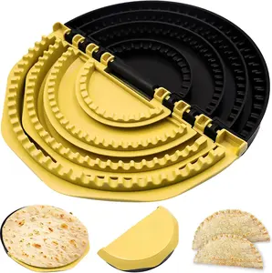4-in-1 Tortilla Sealer - Tacos Tortilla Crimper & Quesadilla Maker, with 4"-6"-8"-10" Fully Removable Presses for Burritos, Sandwich, Pasties, Dumplings, Dishwasher Safe