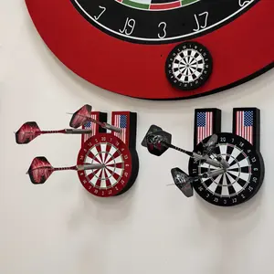 Wall-Mounted Pet Rabbit Dart Target Holder, American Flag Design, Velvety Fabric, Multi-Functional Storage, Includes 4 Adhesive Pads