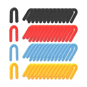 200PCS Shims, Horseshoe Shims, U Tile Spacers, Shims for Leveling, Blue 1/16", Red 1/8", Yellow 3/16", Black 1/4"