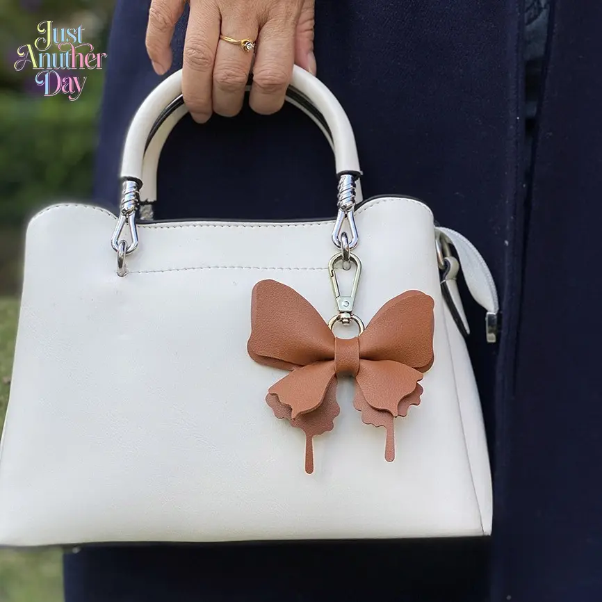 Layered Butterfly PU Leather Bag Charm, Colorful Butterfly Pendant with Detachable Metal Clasp, Cute All-Match Accessory for Handbags, Backpacks & Purses Layered Butterfly PU Leather Bag Charm, Colorful Butterfly Pendant with Detachable Metal Clasp, Cute All-Match Accessory for Handbags, Backpacks & Purses