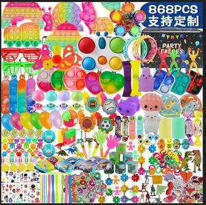 868 pcs Party Favors for Kids Fidget Toys Packs Sensory Small Toy Classroom Prizes for Carnival Prizes, Pinata Filler Stuffers