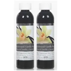 Sandalwood Vanilla Bean Scented Warming Oil - Set of 2 (5 oz Each)