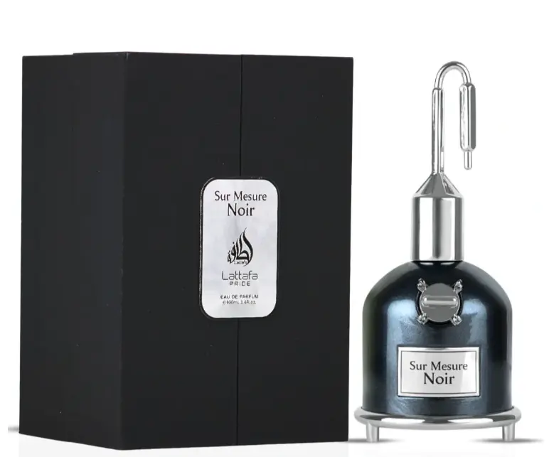 Lattafa Pride Sur Mesure Noir Eau de Parfum for Men - 100ml (3.4 oz) | Dark, Spicy & Woody Cologne | Intense, Long-Lasting Masculine Scent