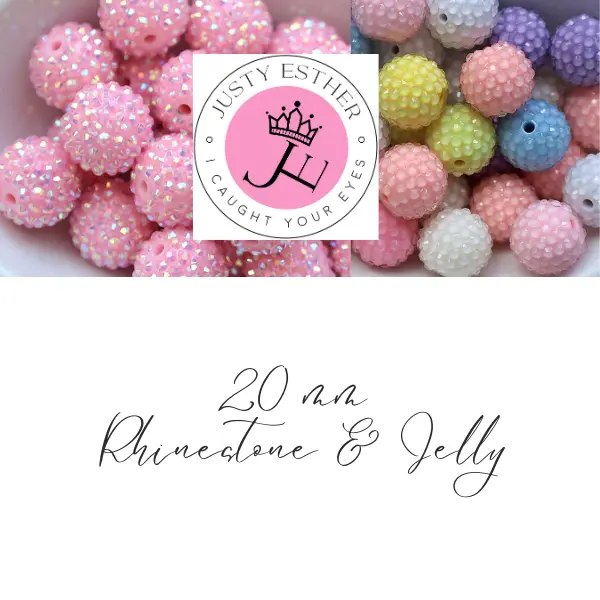 20MM Rhinestone & Jelly Beads