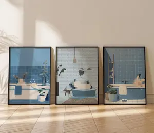 Anime Alt Art - Animal Bathing Unframed Poster Series, Gallery Wall, Bathroom Decor, Pho to Decoration, Cartoon Japanese Home Decor, Kawaii Poster Artwork Hand artistic poster