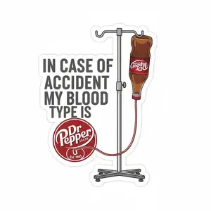 Dr Pepper Blood Type Sticker