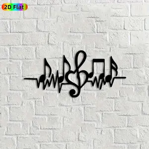 1pc Musical Notes Metal Wall Art, Rhythmic Musical Notes Statue Mural, Ideal Gift for New Year, Christmas, Music Enthusiasts, Rust-Resistant Metal Wall Decor Wall Sculptures, Perfect for Indoor Wall & Outdoor Fence Music Enthusiasts