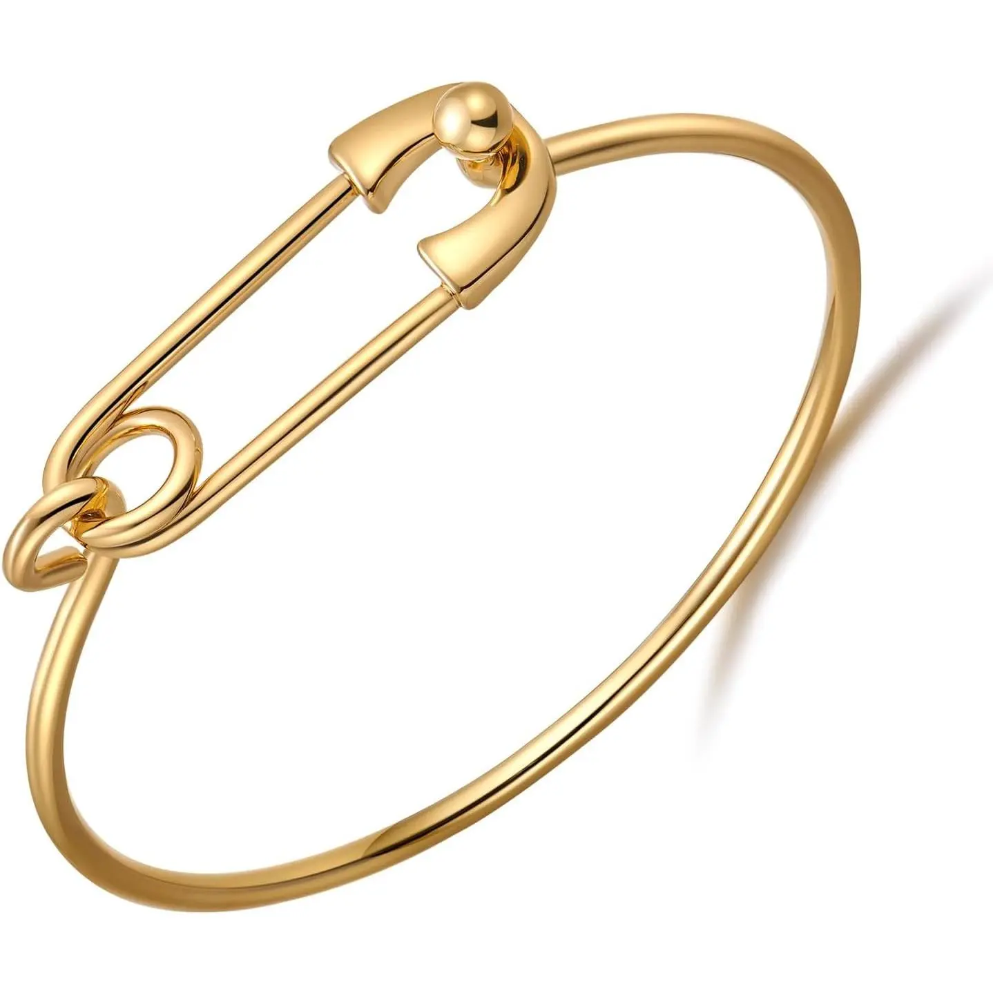 Gold Silver Link Bangle Bracelet for Women Simple Thin Cuff Bangle Bracelet Minimalist Jewelry